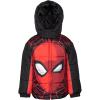 imageMarvel Zip Up Cosplay Puffer Jacket Toddler to Big Kid Sizes 2T  1416Spiderman  RedBlack