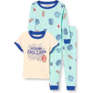 imageAmazon Essentials Boys SnugFit Pajama Sleep Sets 3PieceMarvel Spiderman Print