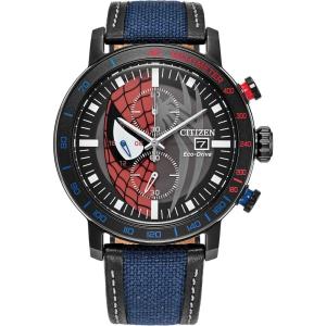 imageCitizen Mens EcoDrive SpiderMan Double Vision Black IP Stainless Steel Case Watch Model CA085547W