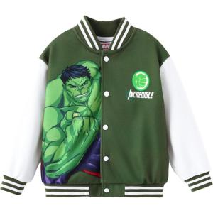 imageDisney Marvel Spider Man Bomber Jacket Toy Story Cars Mcqueen Varsity Cardigan Lightweight Coat Snap Button Sweatshirts 213YMarvel Hulkgreen