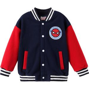 imageDisney Marvel Spider Man Bomber Jacket Toy Story Cars Mcqueen Varsity Cardigan Lightweight Coat Snap Button Sweatshirts 213YSpidermandeep Blue