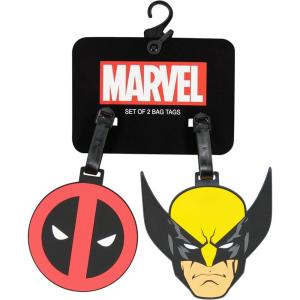 imageFUL Deadpool ampamp Wolverine 2Piece Suitcase ID Tag Set with Adjustable Straps Multi