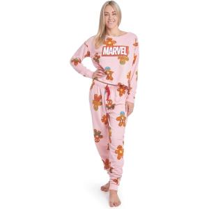 imageMarvel Avengers Christmas Womens Pajama Shirt and Pants AdultPink