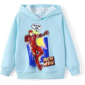 imageMarvel Avengers Spiderman Iron Man Captain America Venom Boy Girl Hoodie Graphic Sweatshirt Lightweight Cloth Pullover 29YIron Manlight Blue