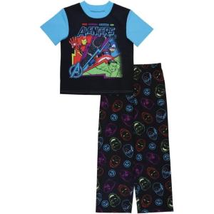 imageMarvel Boys 2Piece Loosefit Set Superhero Pajamas Soft ampamp Cute for KidsHeroes Avenged