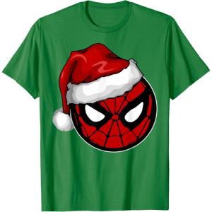 imageMarvel Christmas SpiderMan Santa Hat TShirtKelly Green