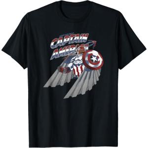 imageMarvel Falcon Winter Soldier Captain America Sam Wilson V3 TShirtBlack