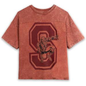 imageMarvel French Terry Drop Shoulder Vintage TShirt Adult Sizes XSmall  2XLRust Red  Spiderman