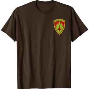imageMarvel Guardians of the Galaxy Holiday Special Badge V2 TShirtBrown