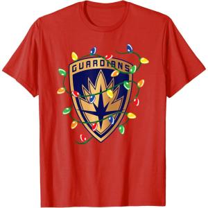 imageMarvel Guardians of the Galaxy Logo Holiday Christmas Lights TShirtRed
