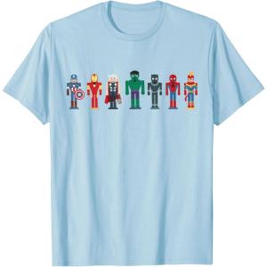 imageMarvel Holiday Christmas Avengers Team Festive Nutcrackers TShirtBaby Blue