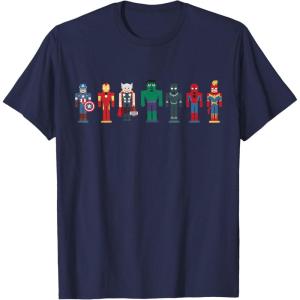 imageMarvel Holiday Christmas Avengers Team Festive Nutcrackers TShirtNavy Blue
