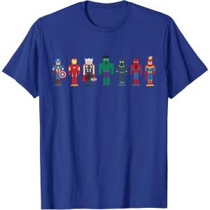 imageMarvel Holiday Christmas Avengers Team Festive Nutcrackers TShirtRoyal Blue