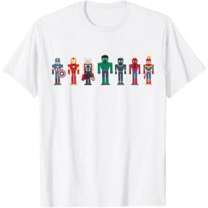 imageMarvel Holiday Christmas Avengers Team Festive Nutcrackers TShirtWhite