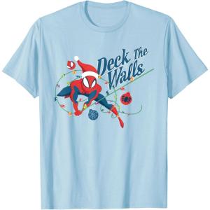 imageMarvel SpiderMan Deck The Walls Holiday TShirtBaby Blue