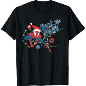 imageMarvel SpiderMan Deck The Walls Holiday TShirtBlack