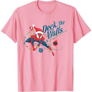 imageMarvel SpiderMan Deck The Walls Holiday TShirtPink