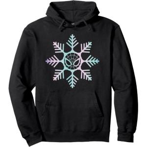 imageMarvel SpiderMan Winter Holiday Snowflake Logo Pullover HoodieBlack