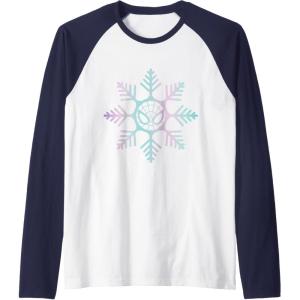 imageMarvel SpiderMan Winter Holiday Snowflake Logo Raglan Baseball TeeNavy BlueWhite