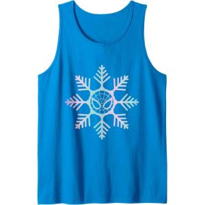 imageMarvel SpiderMan Winter Holiday Snowflake Logo Tank TopSapphire Blue