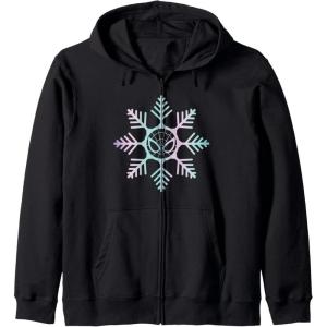 imageMarvel SpiderMan Winter Holiday Snowflake Logo Zip HoodieBlack