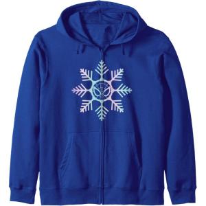 imageMarvel SpiderMan Winter Holiday Snowflake Logo Zip HoodieRoyal Blue