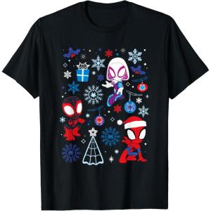 imageMarvel Spidey and His Amazing Friends Christmas Holiday Icon TShirtBlack