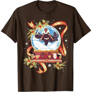 imageMarvel Storm and the XMen Christmas Holiday Snow Globe TShirtBrown