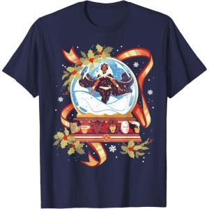 imageMarvel Storm and the XMen Christmas Holiday Snow Globe TShirtNavy Blue