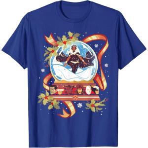 imageMarvel Storm and the XMen Christmas Holiday Snow Globe TShirtRoyal Blue