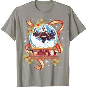 imageMarvel Storm and the XMen Christmas Holiday Snow Globe TShirtSlate Grey