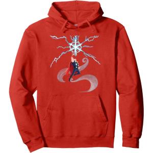 imageMarvel Thor Winter Snowflake Holiday Pullover HoodieRed