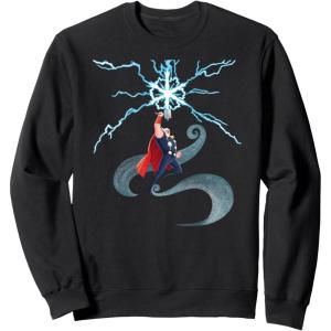 imageMarvel Thor Winter Snowflake Holiday SweatshirtBlack