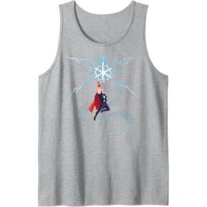 imageMarvel Thor Winter Snowflake Holiday Tank TopHeather Grey