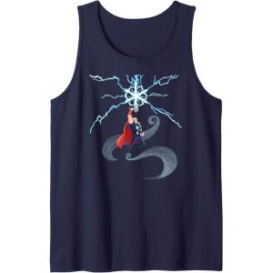 imageMarvel Thor Winter Snowflake Holiday Tank TopNavy Blue