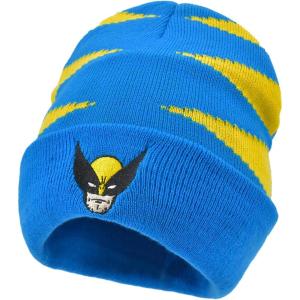 imageMarvel XMen Wolverine Beanie Hat Adult Acrylic Cuffed Knitted Winter Cap Multi One Size