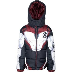 imageMarvel Zip Up Cosplay Puffer Jacket Toddler to Big Kid Sizes 2T  1416Quantum Realm RedWhiteBlack