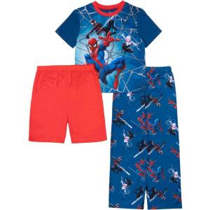 imageMarvel boys 3piece Loosefit Pajama Set Soft ampamp Cute for Kids3 Heroes
