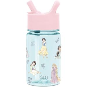 imageSimple Modern Kids Tritan Plastic Summit Water Bottle  Marvel Spiderman 12 oz BPAFree Cup with Covered Leak Proof Straw Lid for Girls Toddlers  Spider GwenDisney Princesses Royal Beauty