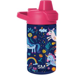 imageSimple Modern Kids Tritan Plastic Summit Water Bottle  Marvel Spiderman 12 oz BPAFree Cup with Covered Leak Proof Straw Lid for Girls Toddlers  Spider GwenUnicorn Rainbows