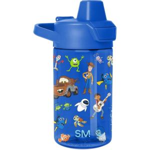 imageSimple Modern Kids Tritan Plastic Summit Water Bottle  Marvel Spiderman 12 oz BPAFree Cup with Covered Leak Proof Straw Lid for Girls Toddlers  Spider GwenDisney Pixar Mashup on Blue