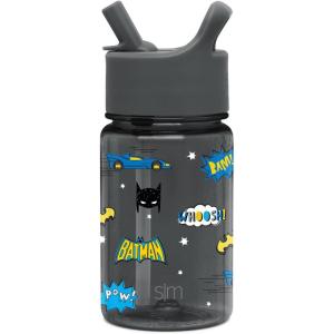 imageSimple Modern Kids Tritan Plastic Summit Water Bottle  Marvel Spiderman 12 oz BPAFree Cup with Covered Leak Proof Straw Lid for Girls Toddlers  Spider GwenDC Batman POW