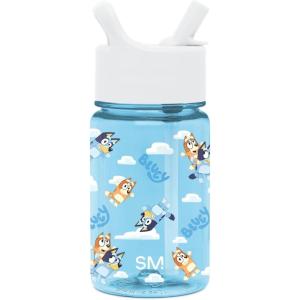 imageSimple Modern Kids Tritan Plastic Summit Water Bottle  Marvel Spiderman 12 oz BPAFree Cup with Covered Leak Proof Straw Lid for Girls Toddlers  Spider GwenBluey Sky
