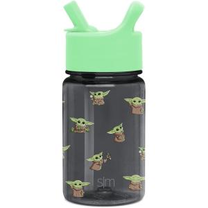 imageSimple Modern Kids Tritan Plastic Summit Water Bottle  Marvel Spiderman 12 oz BPAFree Cup with Covered Leak Proof Straw Lid for Girls Toddlers  Spider GwenStar Wars Grogu Force Strong