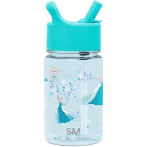 imageSimple Modern Kids Tritan Plastic Summit Water Bottle  Marvel Spiderman 12 oz BPAFree Cup with Covered Leak Proof Straw Lid for Girls Toddlers  Spider GwenDisney Frozen Elsas Snowflake