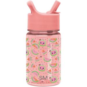 imageSimple Modern Kids Tritan Plastic Summit Water Bottle  Marvel Spiderman 12 oz BPAFree Cup with Covered Leak Proof Straw Lid for Girls Toddlers  Spider GwenCoComelon Pink Melon