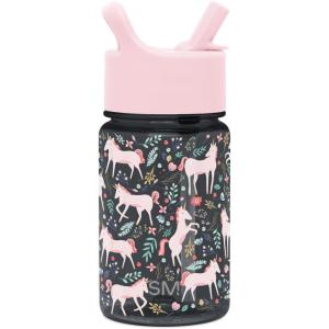 imageSimple Modern Kids Tritan Plastic Summit Water Bottle  Marvel Spiderman 12 oz BPAFree Cup with Covered Leak Proof Straw Lid for Girls Toddlers  Spider GwenUnicorn Fields