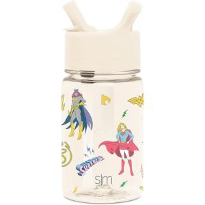 imageSimple Modern Kids Tritan Plastic Summit Water Bottle  Marvel Spiderman 12 oz BPAFree Cup with Covered Leak Proof Straw Lid for Girls Toddlers  Spider GwenDC Super Gals