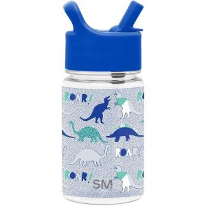 imageSimple Modern Kids Tritan Plastic Summit Water Bottle  Marvel Spiderman 12 oz BPAFree Cup with Covered Leak Proof Straw Lid for Girls Toddlers  Spider GwenDinosaur Roar