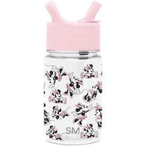 imageSimple Modern Kids Tritan Plastic Summit Water Bottle  Marvel Spiderman 12 oz BPAFree Cup with Covered Leak Proof Straw Lid for Girls Toddlers  Spider GwenDisney Minnie Mouse Retro